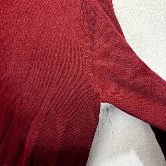 NWT Linea Uomo Wool Blend Turtleneck Sweater Mens Medium Red Skicore Minimalist - Picture 12 of 14